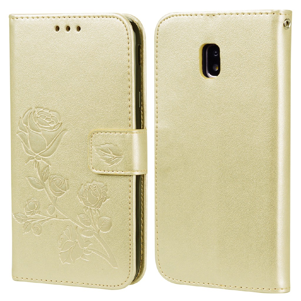 Bao đựng kiểu gập in nổi hình hoa 3D cho Samsung Galaxy J3/J5/J7 Pro 2017 | BigBuy360 - bigbuy360.vn