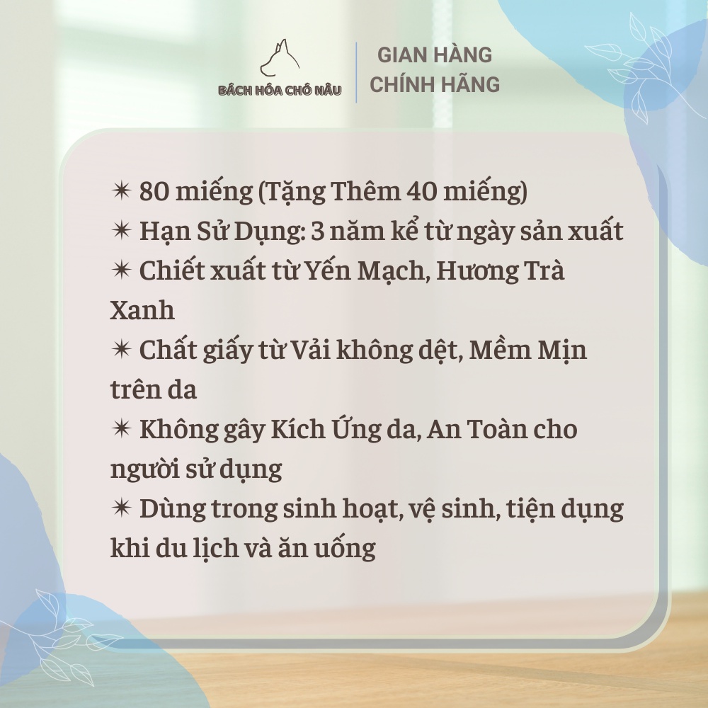 Thùng 24 Giấy Ướt Hàn Quốc LOTTE Choice L 120 TỜ Chiết xuất Yến Mạch Trà Xanh [ Hàng Mới Chính Hãng]