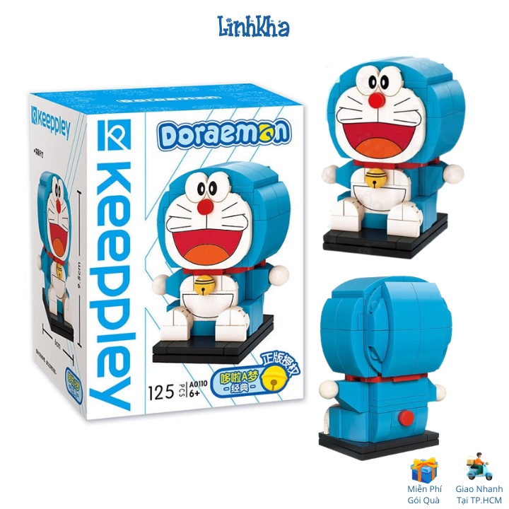 Đồ Chơi Lắp Ghép Brickheadz Doraemon - 125 Chi Tiết Cho Bé Từ 6 Tuổi - Hiệu Keeppley A0110