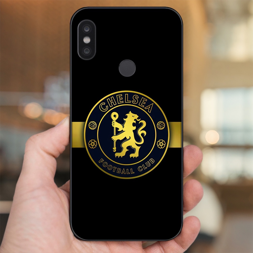 Ốp lưng Xiaomi Redmi Note 5, Note 5 Pro viền đen in hình Chelsea FC