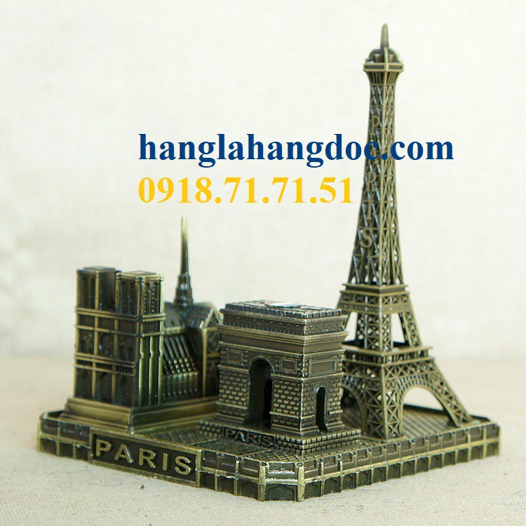 Mô hình trang trí bộ 03 công trình kiến trúc nổi tiếng Paris, Pháp