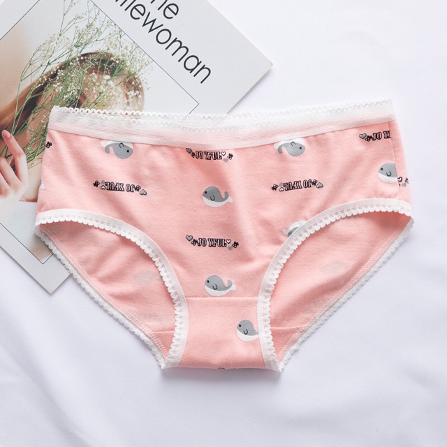 Bộ 4 Quần Lót Cá Voi Xanh (túi zip)