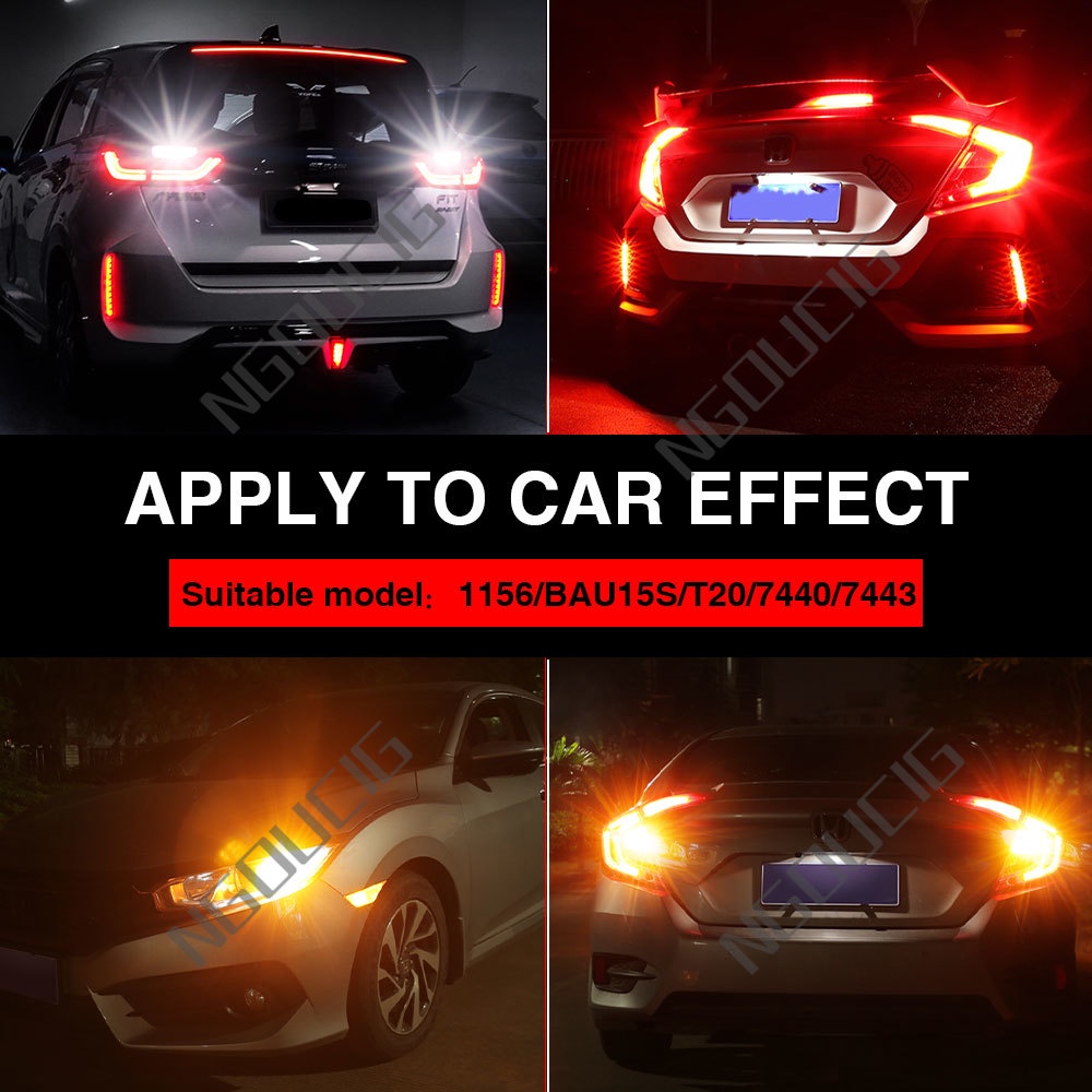 Bóng Đèn Led Tín Hiệu 1156 7440 BAU15S P21W W21W T20 7443 BAY15D P21 5W W21 5W Chuyên Dụng Cho Xe Hơi