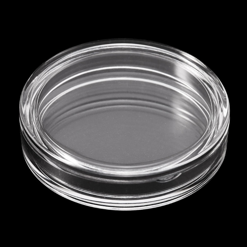 Hộp đựng tiền xu bằng acrylic hình tròn màu trong suốt 38.6mm cho đồng bạc 2 oz