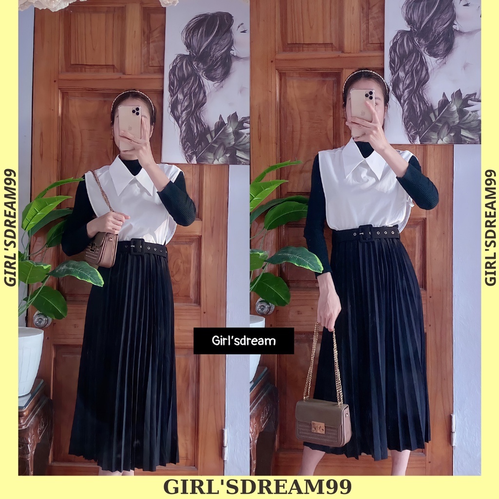 Chân Váy Xếp Ly Dáng Dài GirlsDream, Chân Váy Dài Cho Nữ | Ảnh Thật+Video | BigBuy360 - bigbuy360.vn