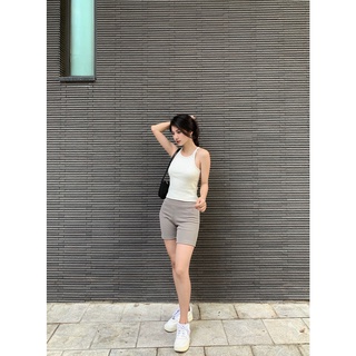Áo croptop nữ ba lỗ sát nách BASIC HALTER TOP chất thun gân tăm co giãn