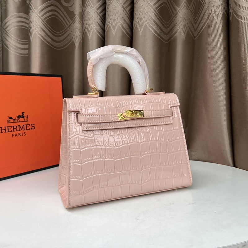 Túi nữ quai xách đeo chéo dáng đứng da vân bóng 8 màu