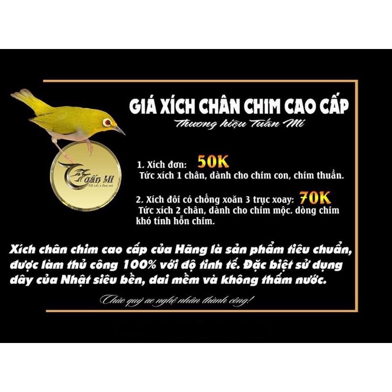 XÍCH CHÂN CHIM HOẠ MI  TUẤN MI