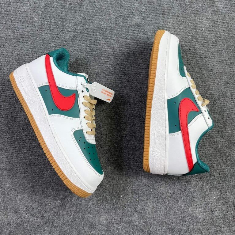 Giày thể thao af1 gc xanh đỏ , Giày air force 1 GC trắng xanh logo đỏ nam nữ cực chất 2022