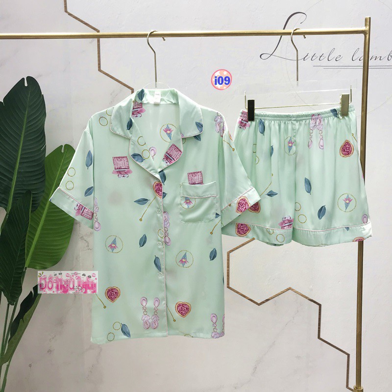 Pijama Lụa Cao Cấp tay ngắn Y45 | BigBuy360 - bigbuy360.vn
