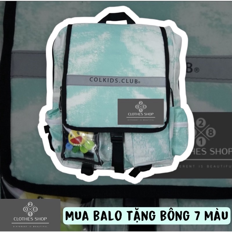 Balo Colkids Green Tie Dye Backpack 2810 Clothes Shop Balo Đi Học Colkids Xanh Loang Ulzzang Unisex