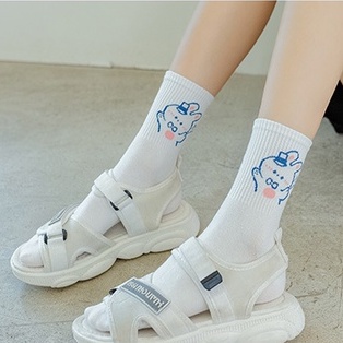 Tất vớ nữ cổ cao hoạt hình thỏ dễ thương cotton loại 1 AD51 Warm&Cute
