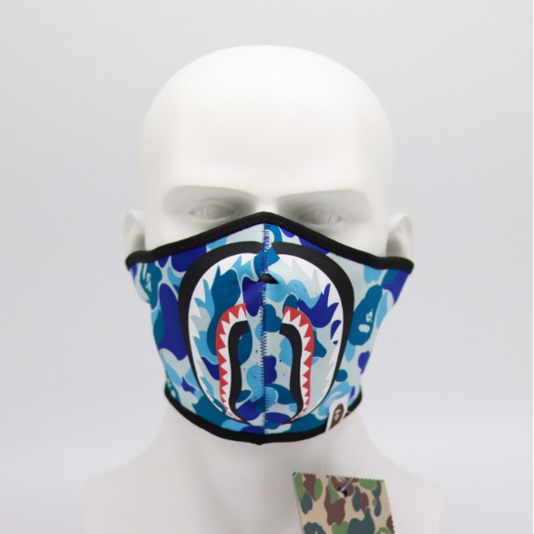 Bape Japan Shark Camouflage Men Women Fashion Face Mask 01 Luminous