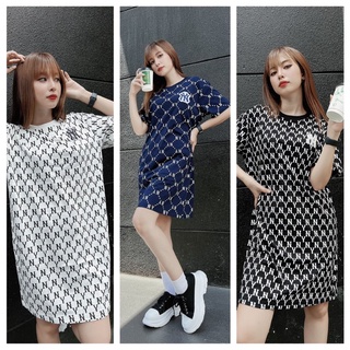 Váy suông ny mib mẫu mới 2022 3 màu trắng - đen - xanh hàng cotton full tag