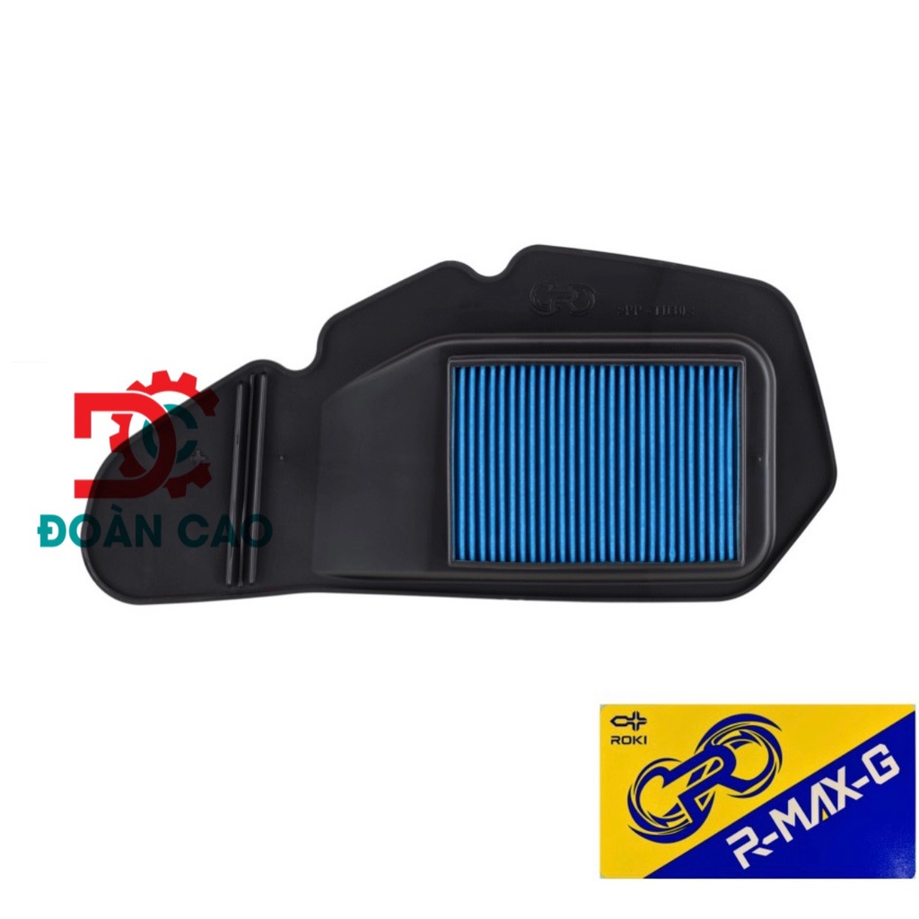 Lọc gió R-Max ROKI cho xe Honda Air Blade 125, SH mode (đời xe từ 2012 trở đi), PCX 125/150 (đời xe từ 2014 đến 2017)