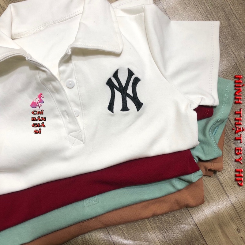 Áo thun nữ ôm body cổ bẻ polo thêu  phong cách hàn quốc cực dễ thương mẫu mới thời trang 2021 | BigBuy360 - bigbuy360.vn