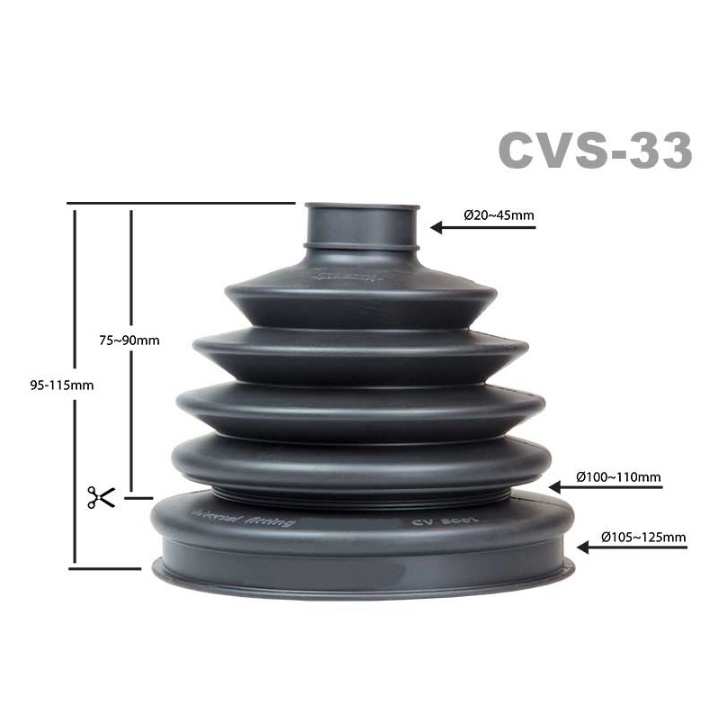 Chụp bụi cao su đầu láp ngoài loại lớn CVS-33