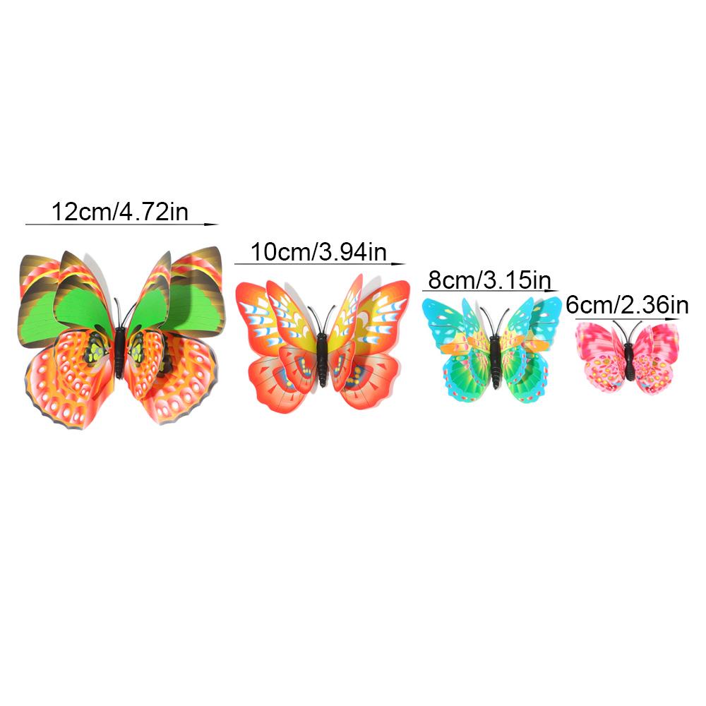 Sticker Dán Tường Hình Bướm 3D Nhiều Màu Sắc Trang Trí Phòng Ngủ