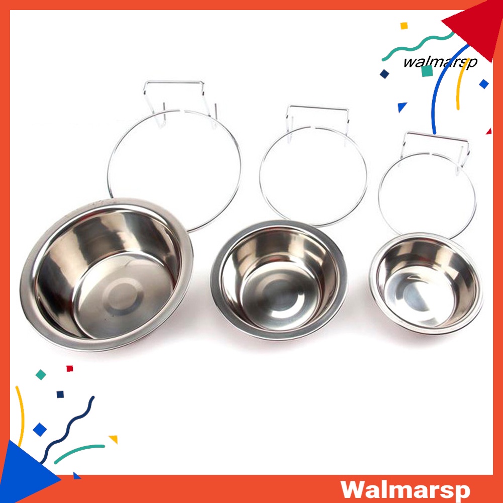 Bát đựng thức ăn nước uống bằng thép không gỉ có móc treo cho thú cưng