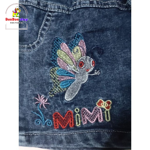 (ảnh kèm video) quần JEAN đùi (short) cho bé gái 5 tuổi chất vải mềm không phai màu size 10 kg đến 25kg