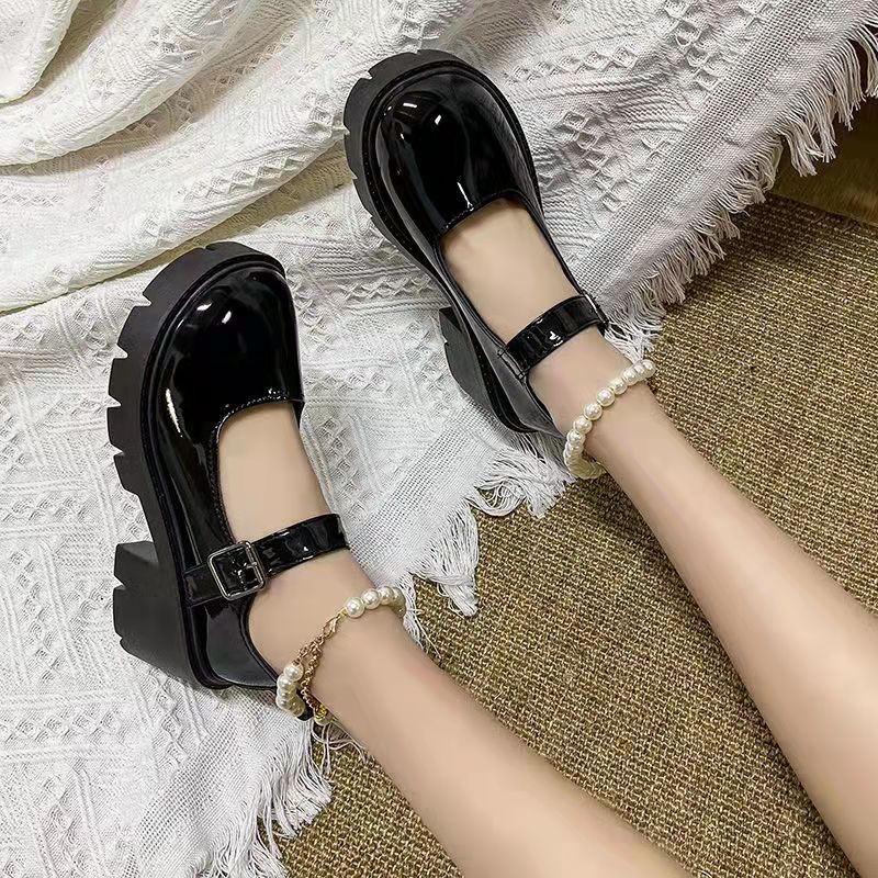 Giày Cao Gót Màu Đen Phong Cách Lolita Nhật Bản Cho Nữ Size 34-43
