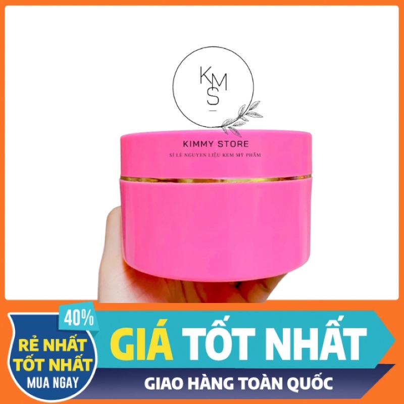 lẻ hủ nhựa đựng kem 100g màu hồng