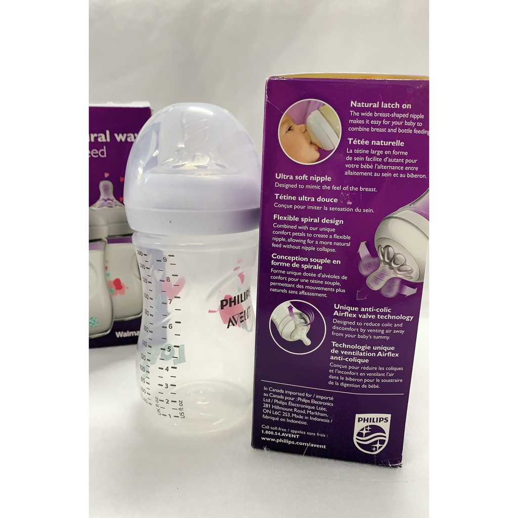 Bình sữa PHILIPS AVENT NATURAL cổ rộng 260ml.