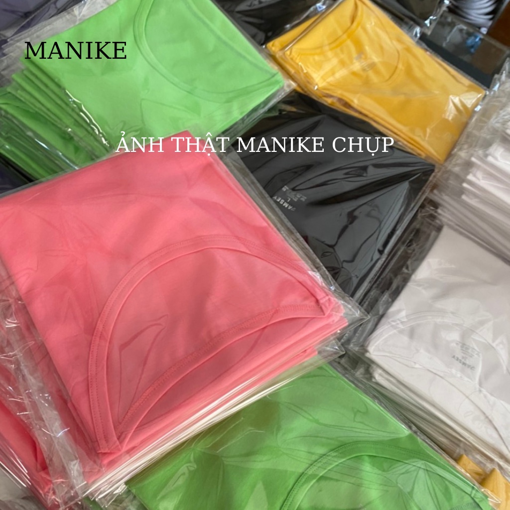 Áo Phông Nữ Cộc tay Cổ Tròn Ôm Body,Áo Thun Tay Ngắn Bigsize Manike Phong Cach Hàn Quốc