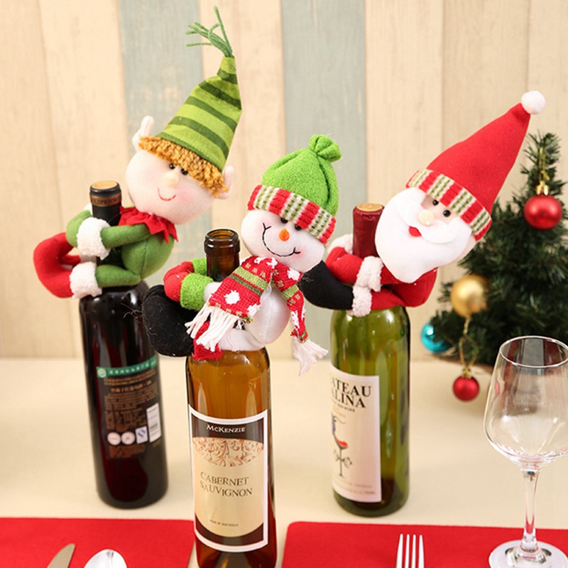 Giá Đỡ Chai Rượu Hình Ông Già Noel / Người Tuyết / Người Tuyết Dùng Trang Trí Dịp Giáng Sinh