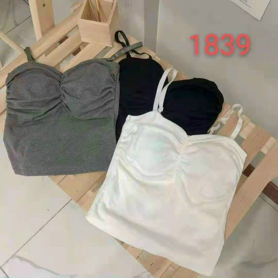 Áo bra nữ 2 dây, áo lót nữ nhúm ngực có miếng lót ngực dáng croptop sexy hàng Quảng Châu cao cấp Z5