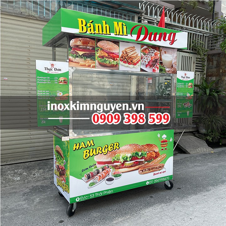 Xe bán bánh mì đẹp 1M2 SP0039