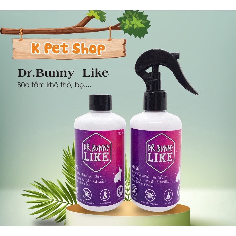 Sữa Tắm Khô  FREE SHIP  Vệ Sinh Lông Dạng Xịt Phun Thành Phần TỰ NHIÊN Cho Thỏ , Bọ , Sóc Bắc Mỹ