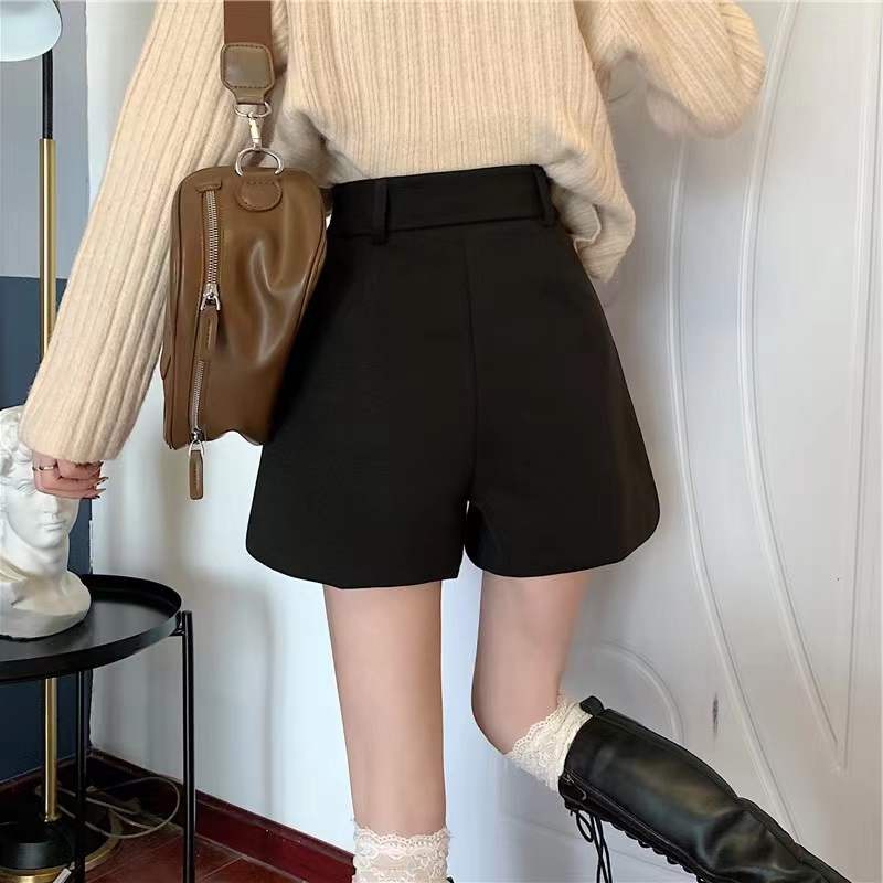 Quần Short Len Lưng Cao Ống Rộng Thời Trang Mùa Thu Dành Cho Nữ