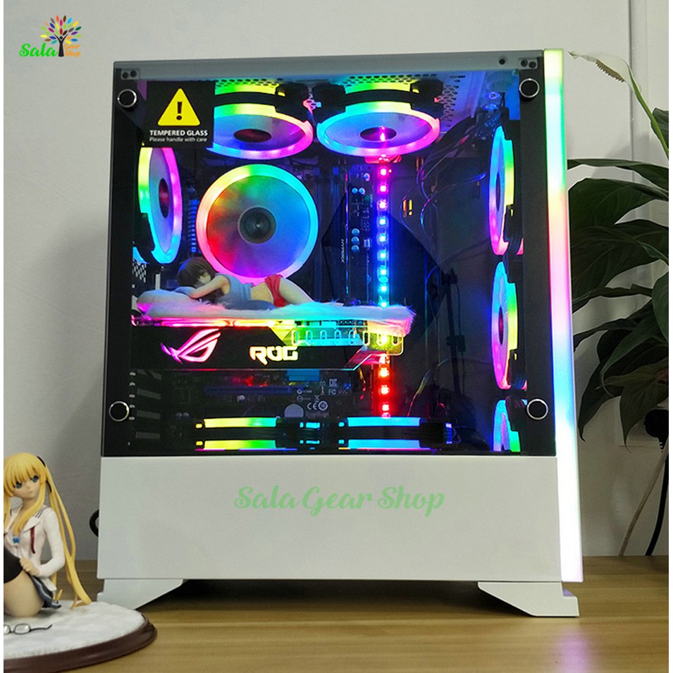 Bộ 1 Hub RGB + 6 Quạt Tản Nhiệt Coolmoon V2 RGB