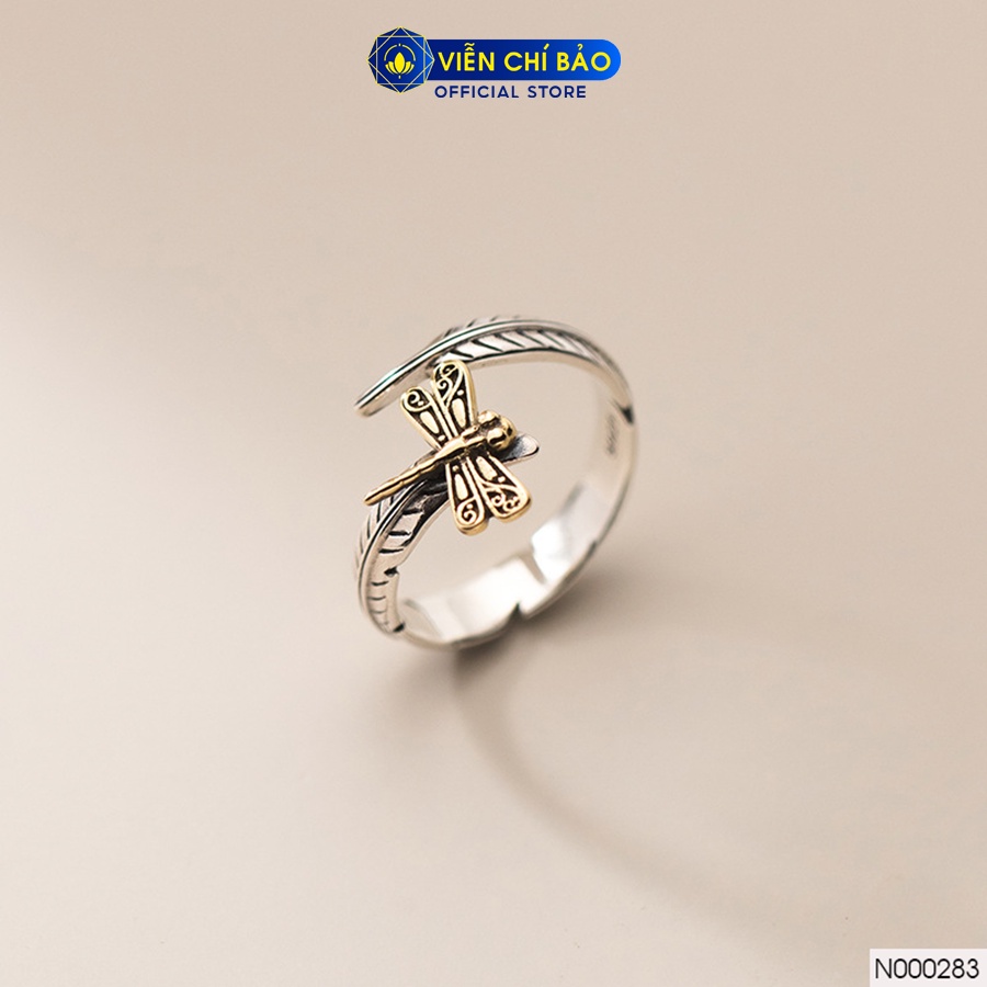 Nhẫn bạc nữ chuồn chuồn chất liệu bạc Thái 925 thời trang phụ kiện trang sức Viễn Chí Bảo N000283-V