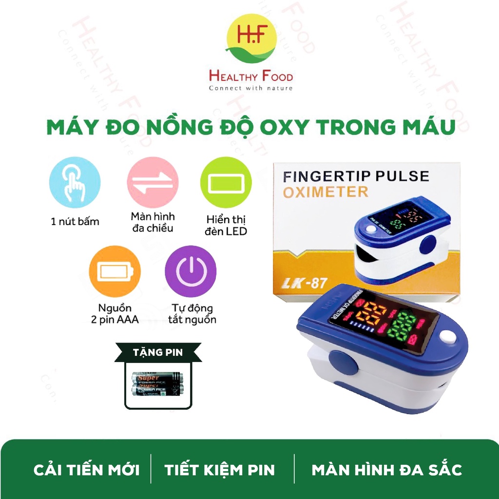 [TẶNG KÈM PIN] - Máy đo nồng độ oxy trong máu (SPO2), đo nhịp tim LK88/Tanaka X1805 - Chính xác, dễ sử dụng