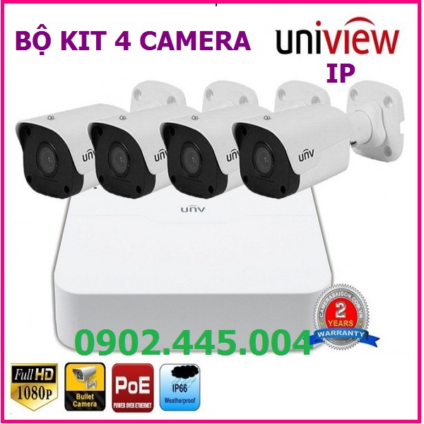 Bộ Kit 4 camera IP UNV 1080P