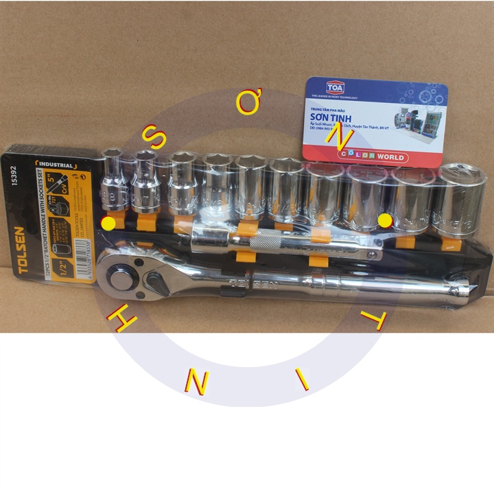 BỘ TUÝP 12 MÓN 1/2 HỆ INCH CÔNG NGHIỆP TOLSEN 15392