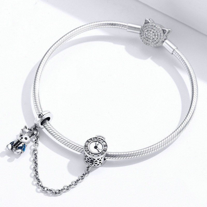 Charm bạc H.A.S hình chú thỏ ma thuật - Hạt charm bạc thời trang