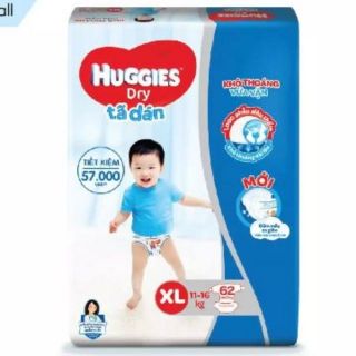 Tã dán Huggies đủ size M74 _L68_Xl62( đệm mây)