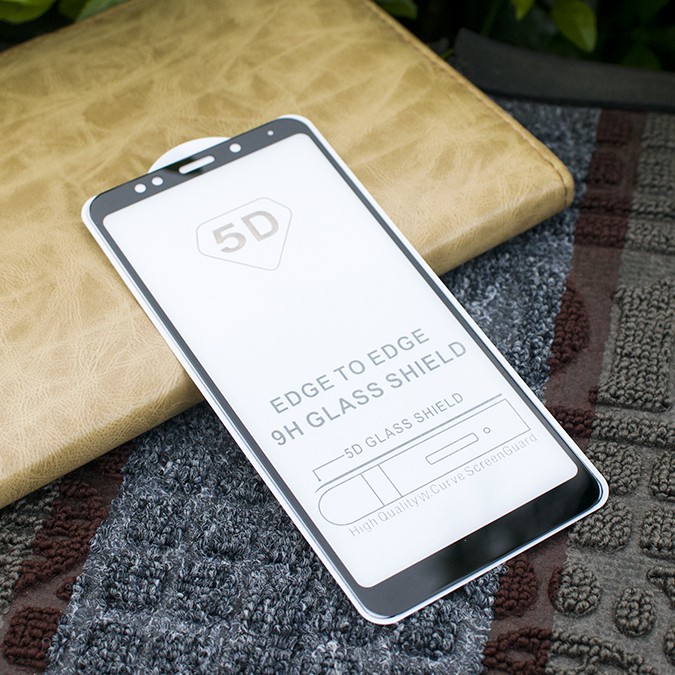 Kính cường lực 9D Xiaomi Redmi 5 Plus full màn hình - Trong suốt - Cảm ứng mượt mà