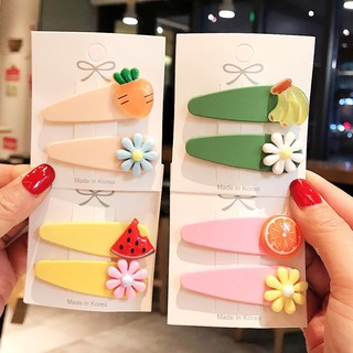 Kẹp Tóc pilu Hoa Quả set 2 chiếc cài tóc