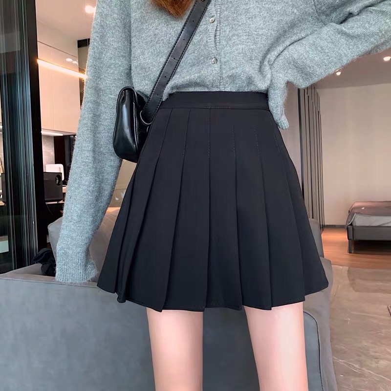 Chân váy xếp li kiểu tennis dáng chữ a cạp cao kéo khoá cạnh sườn phong cách hàn quốc banmoon V350 | BigBuy360 - bigbuy360.vn