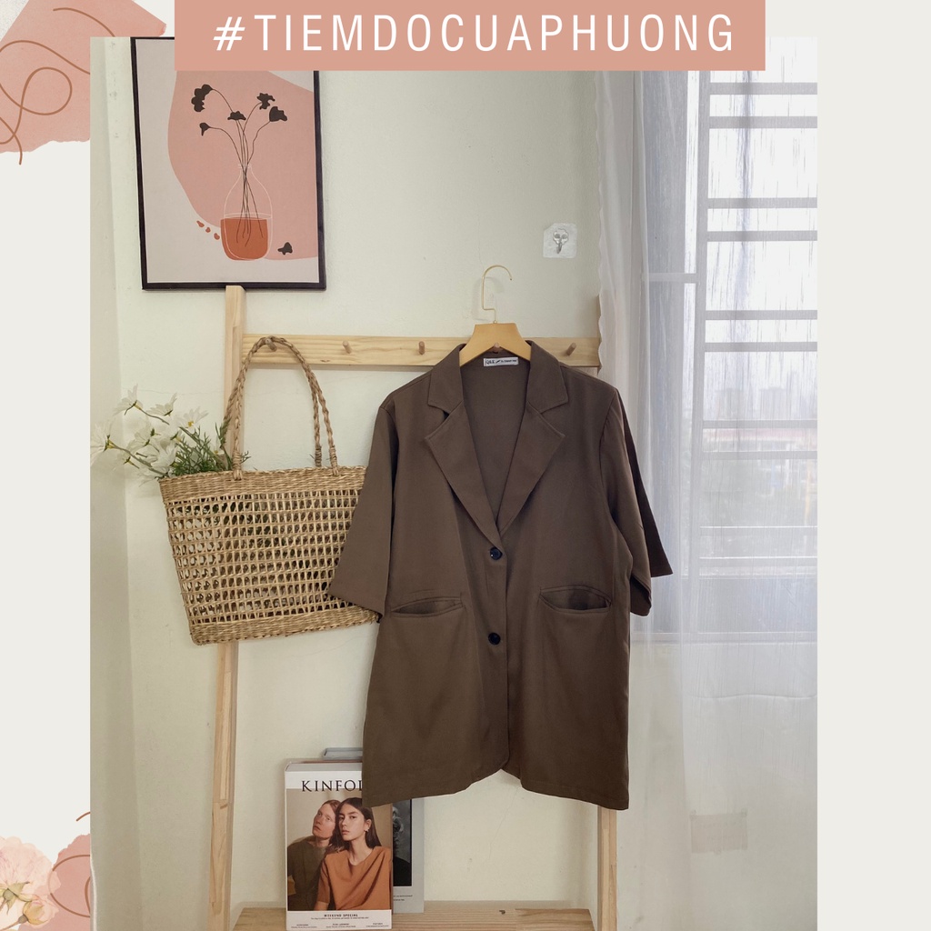 Áo blazer cộc tay, áo vest nữ một lớp phong cách Hàn Quốc, đồ công sở đi làm | BigBuy360 - bigbuy360.vn