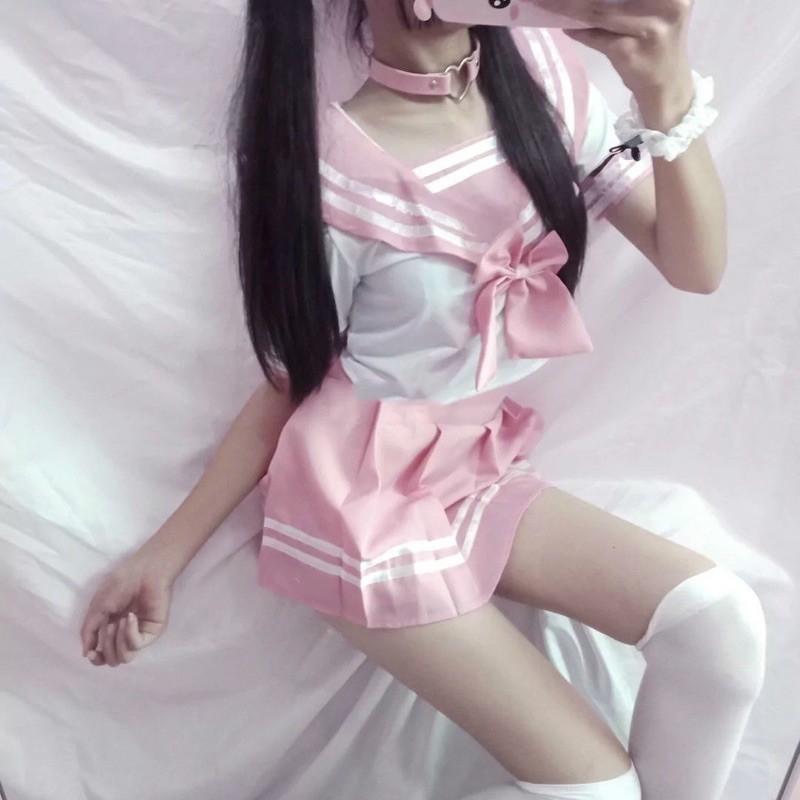 Set cosplay nữ sinh Hồng xinh xắn. SHIP HOẢ TỐC TPHCM. Đồ ngủ cosplay sexy ThaoBonita | BigBuy360 - bigbuy360.vn