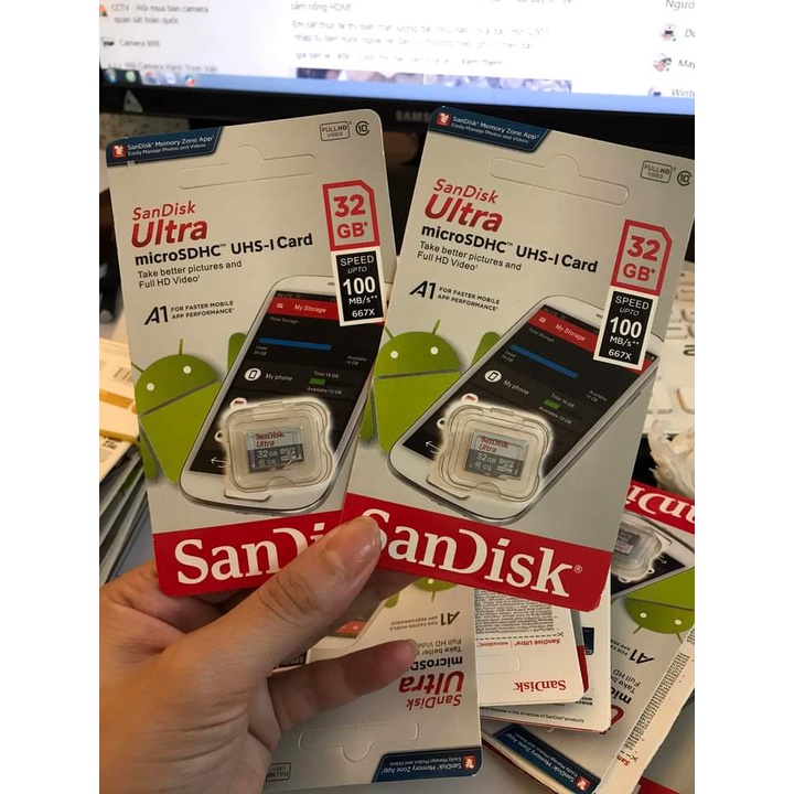 Thẻ nhớ SanDisk Class 10 32GB 100MB/s-Hàng Chính hãng
