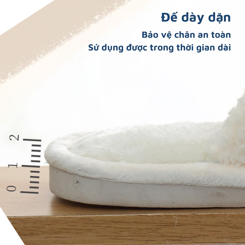 Dép bông đi trong nhà hình cún dễ thương ấm áp cho cả nam và nữ
