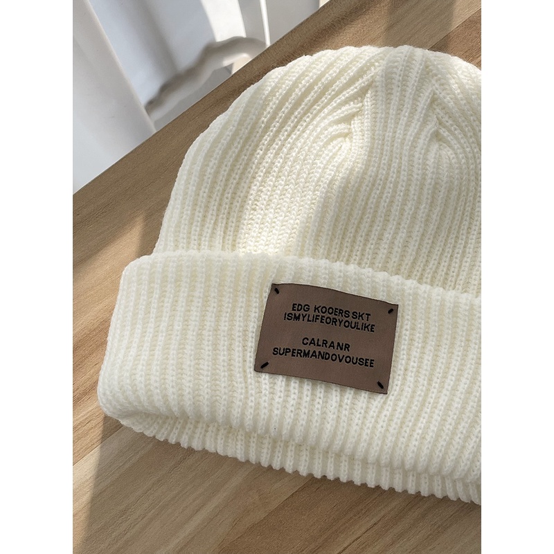 Mũ Len Trùm Đầu Màu Trắng Phong Cách Cổ Điển Thời Trang Mùa Đông Mới Cho Nữ