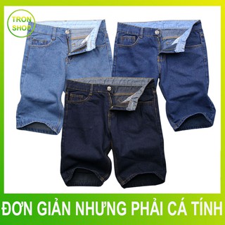 Combo 3 quần short jean nam 3 màu xanh đậm, xanh nhạt, xanh đen vải đẹp TS3919293 Tronshop