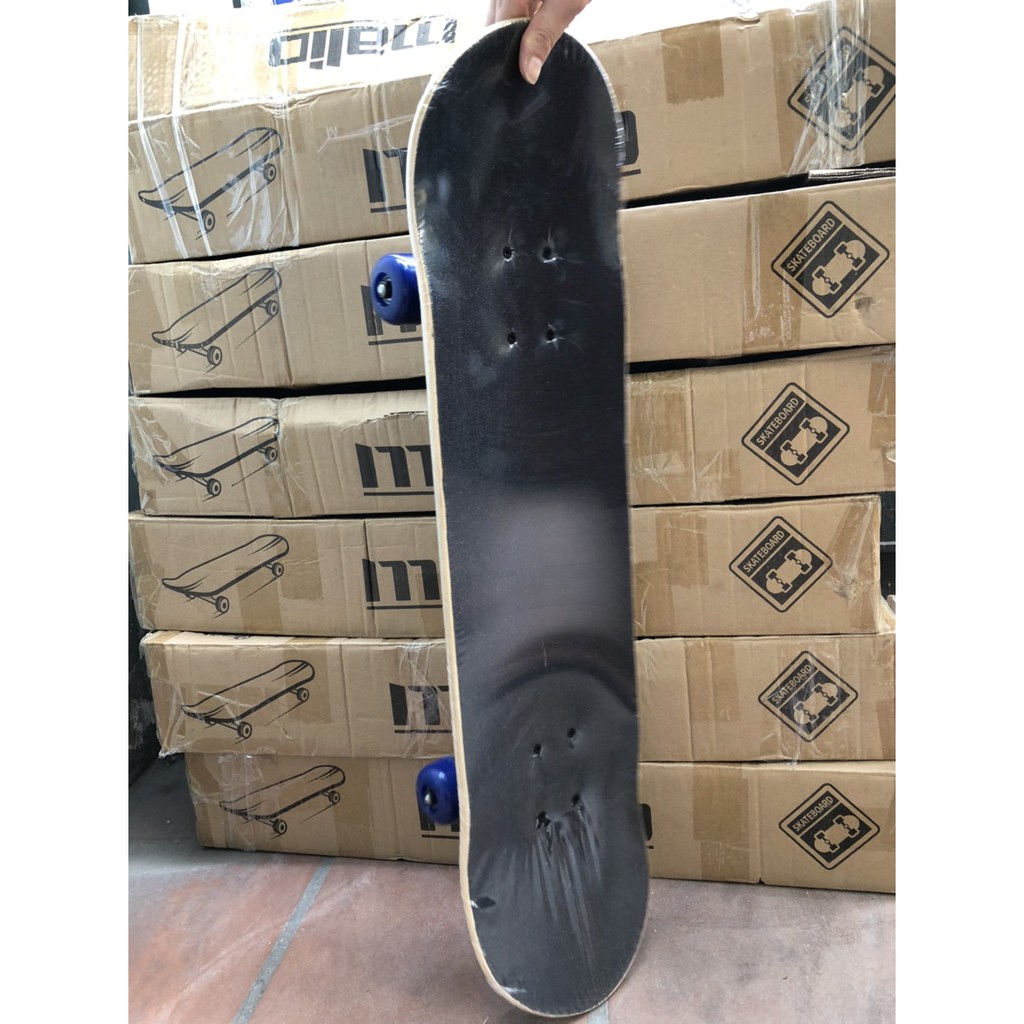 Ván trượt Skateboard Bensai 15 chịu lực lên đến 100kg VÁN MẶT NHÁM ĐEN CÁ TÍNH